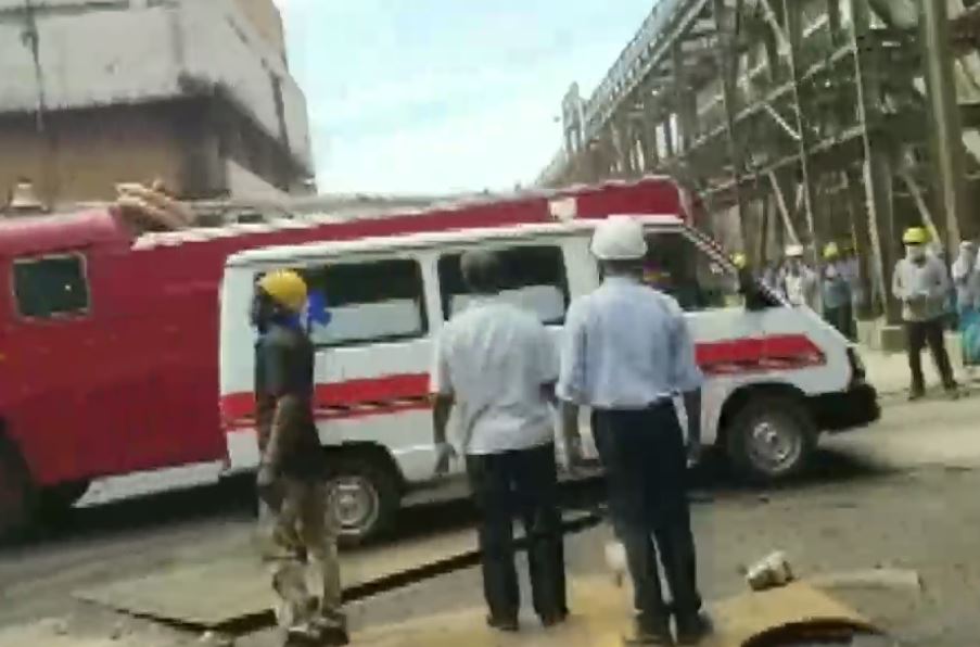 Authorities reach the Neyveli Lignite Power Plant after the explosion.