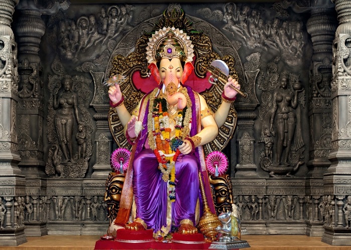 Ganpati idol at Lalbaughcha Raja