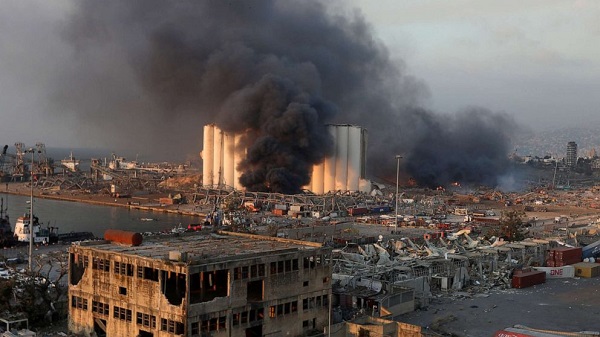 explosion in the port of Beirut