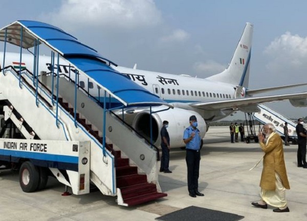 Prime Minister Narendra Modi leaves for Ayodhya