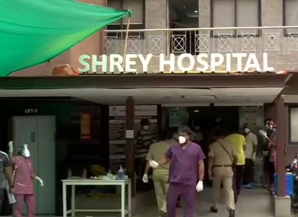 fire in shrey Hospital