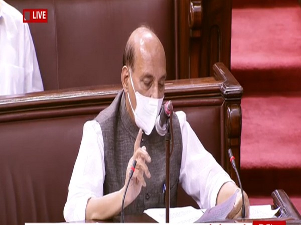 Defence Minister Rajnath Singh  in Rajya Sabha