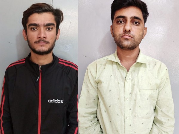 The two persons who were arrested by Rajasthan Police for possession of narcotics.