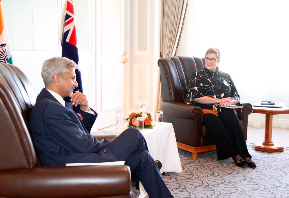 External Affairs Minister S Jaishankar met his Australian counterpart, Marise Payne