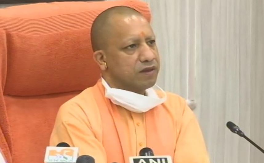 Uttar Pradesh Chief Minister Yogi Adityanath speaking at an event on Thursday