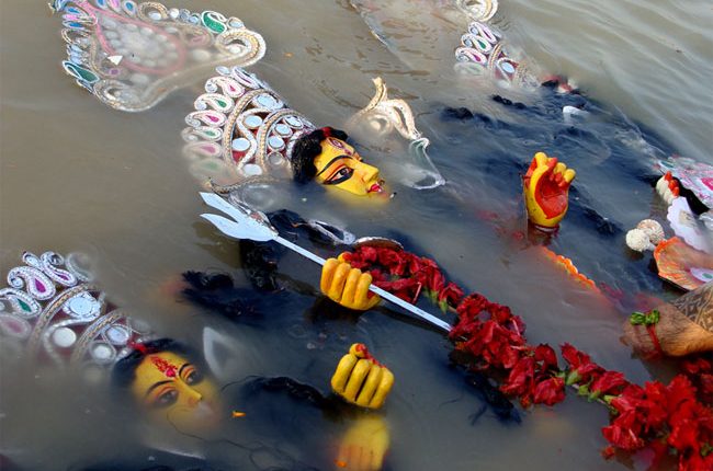 Visarjan of Maa Durga in koljata