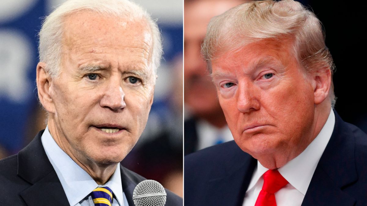 US President Donald Trump and Joe Biden