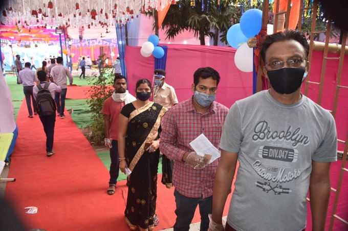 People standing to caste vote