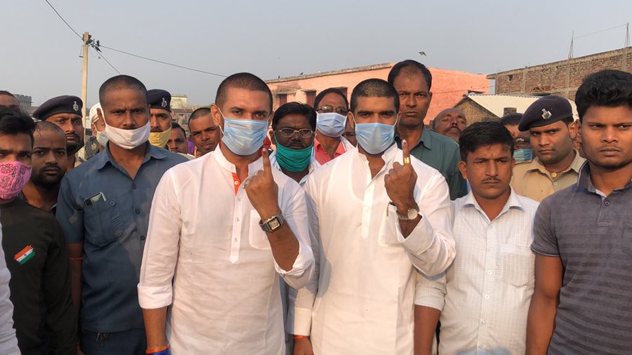 Paswan cast his vote at a polling booth in Khagaria and urged voters not to let their vote go wasted.