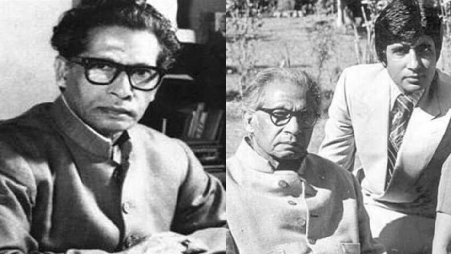 Harivansh Rai Bachchan with Amitabh Bachchan