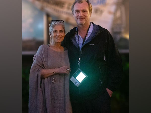 Filmmaker Christopher Nolan with Bollywood veteran actor Dimple Kapadia