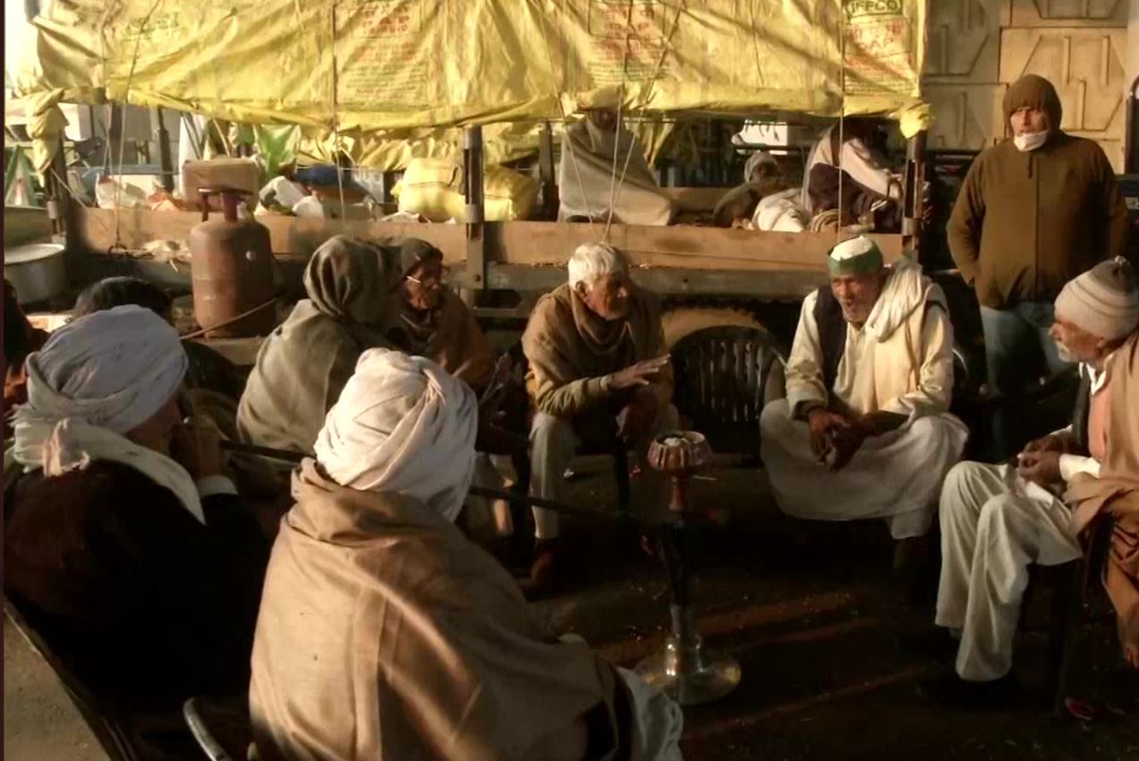 Farmers at protest