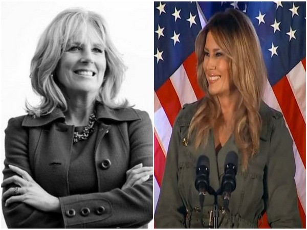 Jill Biden (l) and Melania Trump