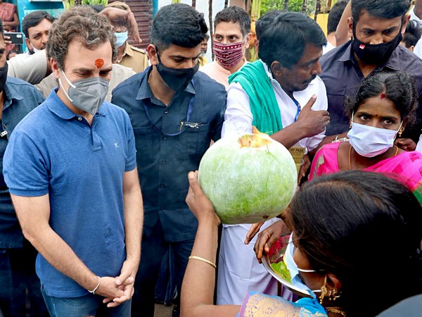 Photo from Congress leader Rahul Gandhi's Madurai visit on January 14, 2020