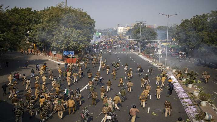 Violence in tractor rally