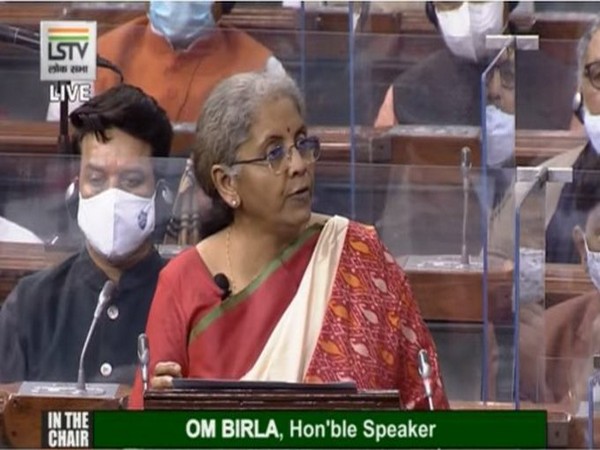 Finance Minister Nirmala Sitharaman during her budget speech 2020-21 on Monday.