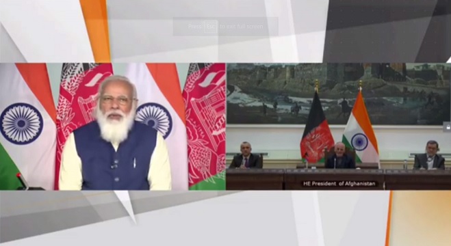 Prime Minister Narendra Modi and Afghanistan President Ashraf Ghani