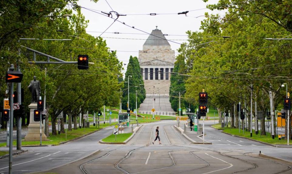 Empty roads of Melbourne