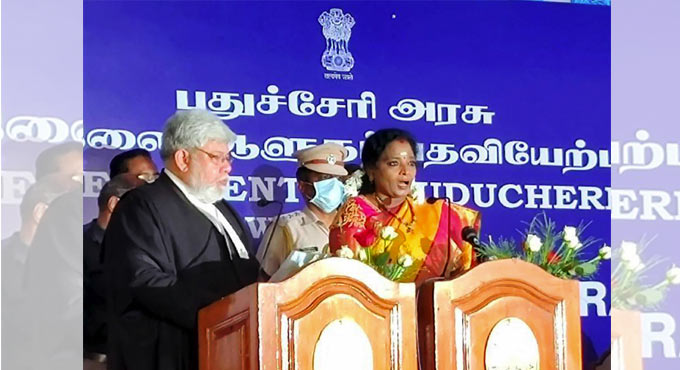 Tamilisai Soundararajan taking an additional charge as Lt Governor on Thursday