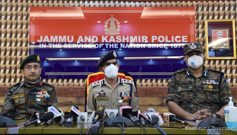 Vijay Kumar, Inspector General of Police, Kashmir Zone Speaking to media (File Photo)