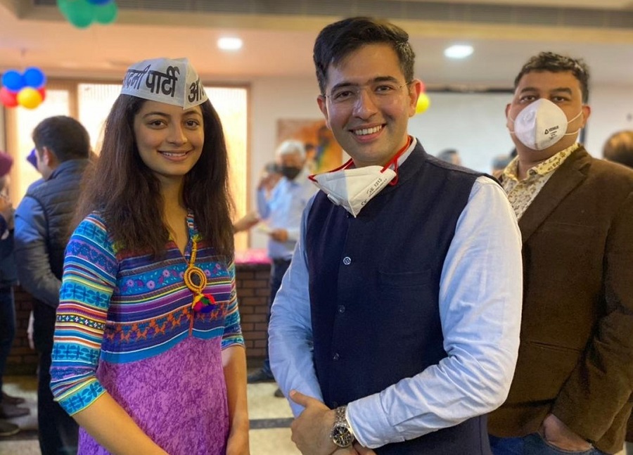 Mansi Sehgal and MLA Raghav Chadha