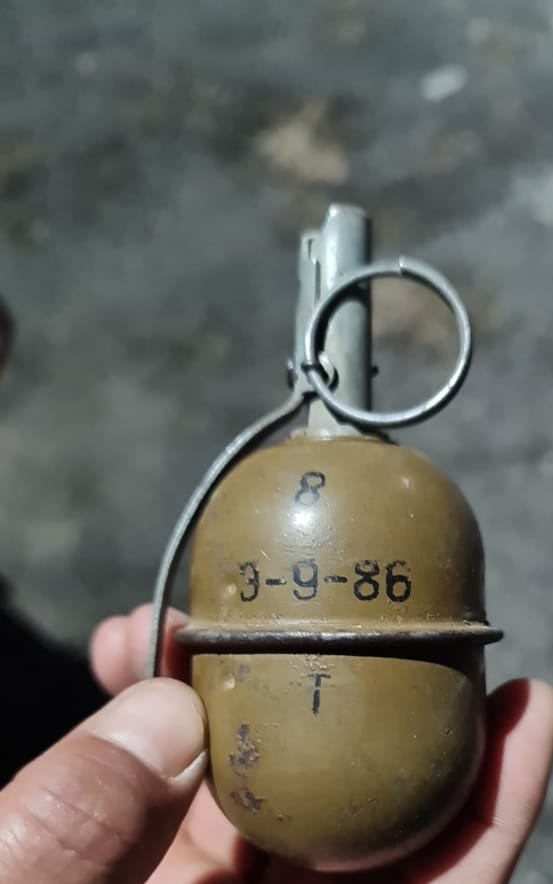 hand grenade seized