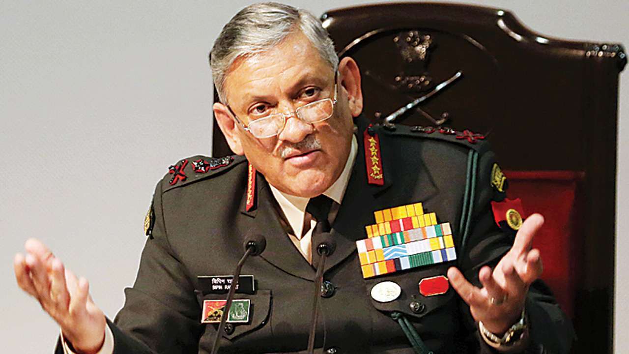 CDS Vipin Rawat address a national webinar (File Photo)