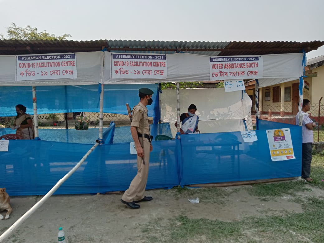 First phase voting underway in a polling booth in Mankota of Dibrugarh