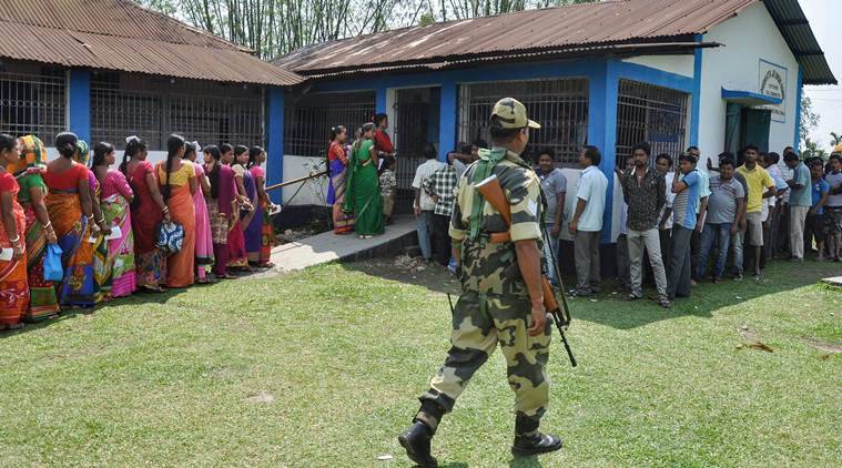 People standing to caste vote