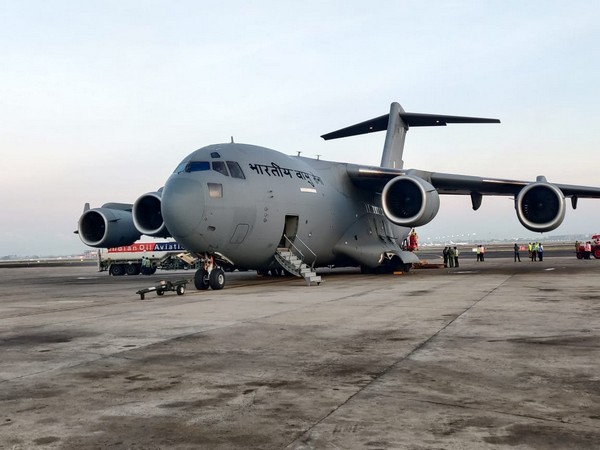 IAF aircraft carrying 450 oxygen cylinders