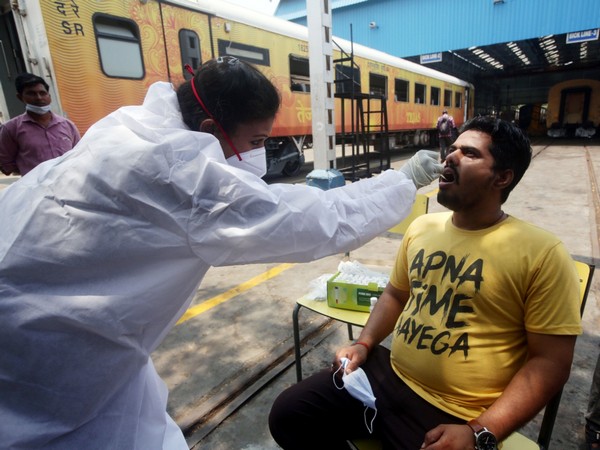 Person getting tested for RT-PCR