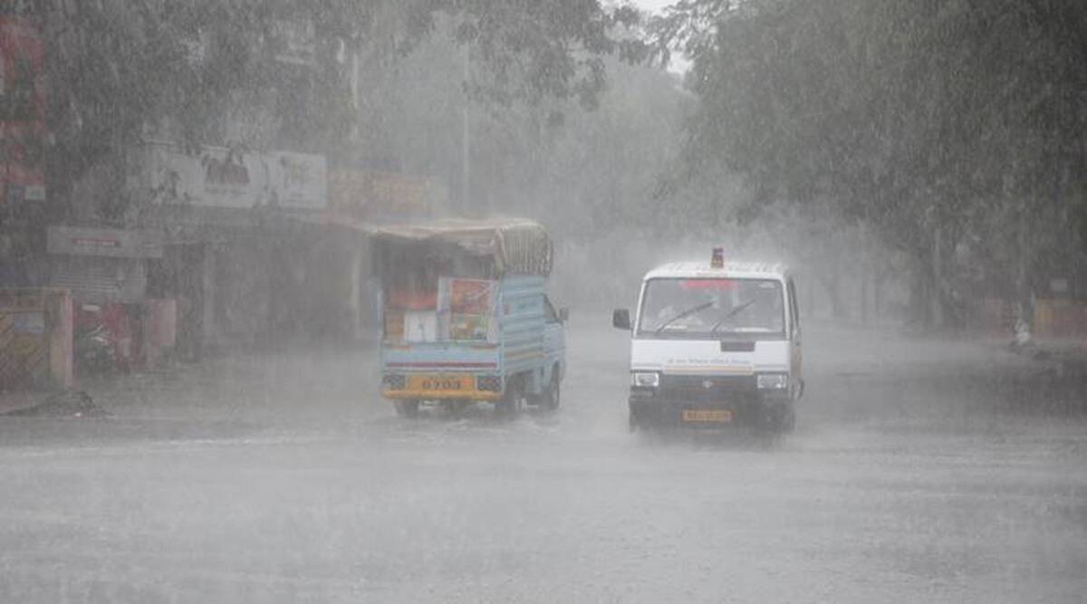 Heavy rains lash Ahmedabad.