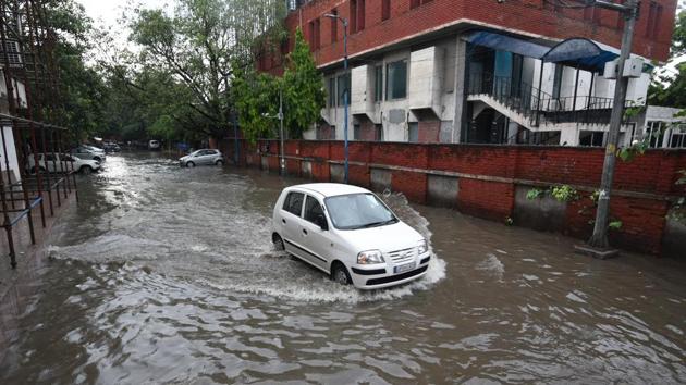 Waterlogged in Delhi