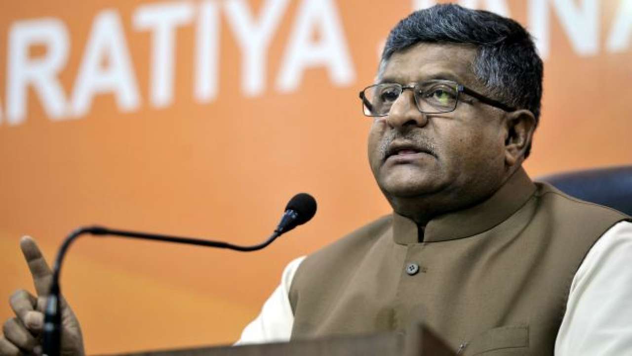 Union Law Minister Ravi Shankar Prasad