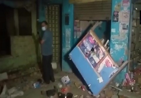 Several shops were ransacked