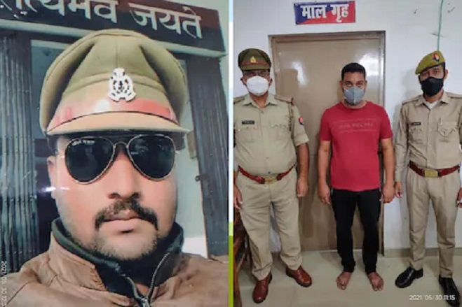 पुलिस की गिरफ्त में आरोपी