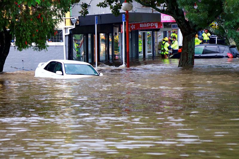 Floodwaters in New Zealand