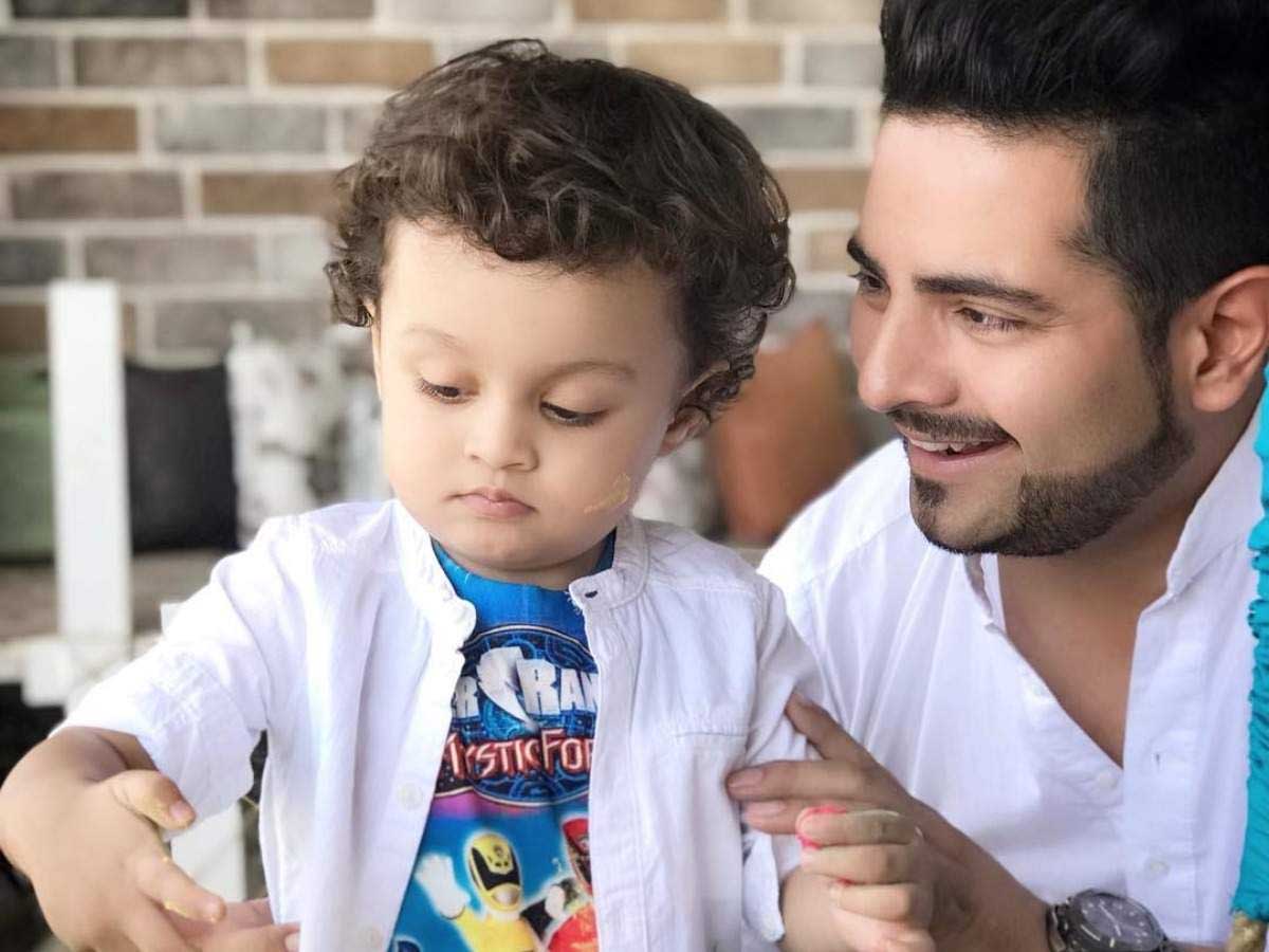 Karan Mehra and his son