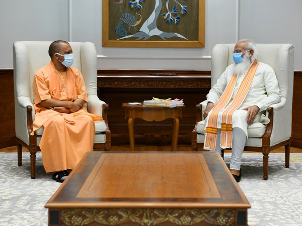 Uttar Pradesh Chief Minister Yogi Adityanath and Prime Minister Narendra Modi in Delhi