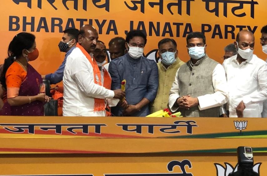 Former Telangana health minister Eatala Rajender joined the BJP