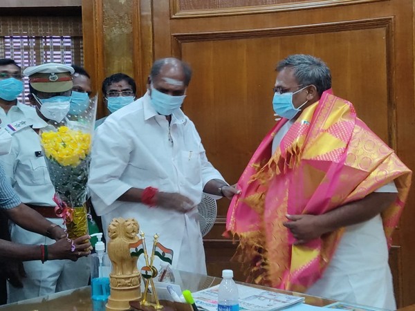 BJP MLA Embalam R Selvam was sworn in as the Speaker of Puducherry Legislative Assembly on Wednesday.