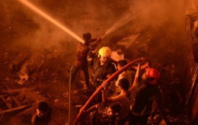 Fire in Factory in central Bangladesh