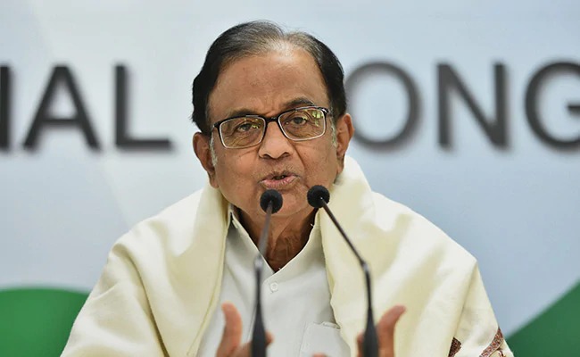 Congress leader P Chidambaram