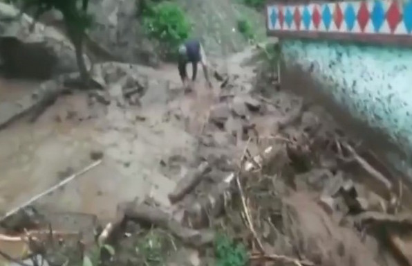 Visuals of Med village after the cloudburst