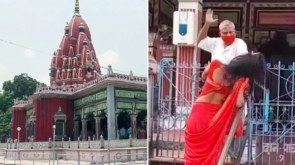 मंदिर में पूजा करने आई महिला को पुजारी ने पीटा