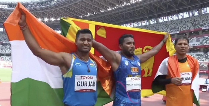 Sundar Singh Gurjar, Dinesh Priyan Herath Mudiyanselage and Devendra Jhajharia