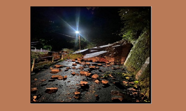 Landslide near Home Guard office in Shimla