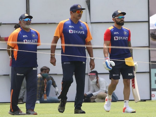 Virat Kohli with Ravi Shastri and Bharat Arun