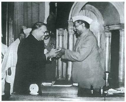 Dr BR Ambedkar and Rajendra Prasad