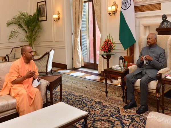 UP CM-elect Yogi Adityanath calls on President Ram Nath Kovind